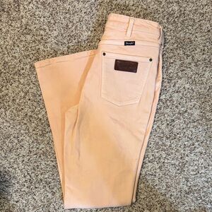 Wrangler Women's Flare Jeans in Soft Peach